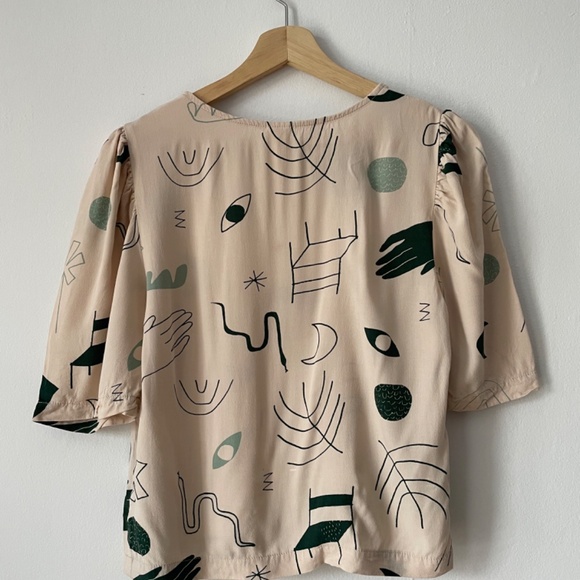 EVE GRAVEL pink and green blouse - Picture 4 of 5